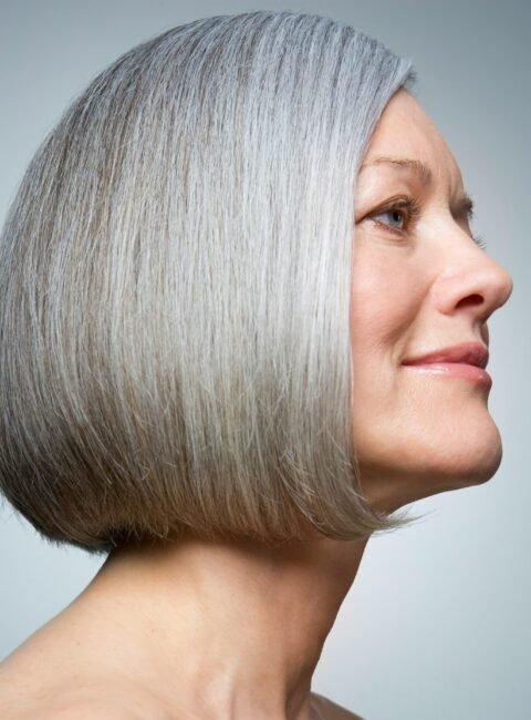 natural looking skin treatment on middle aged woman