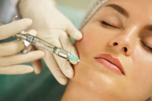 woman getting botox before an event